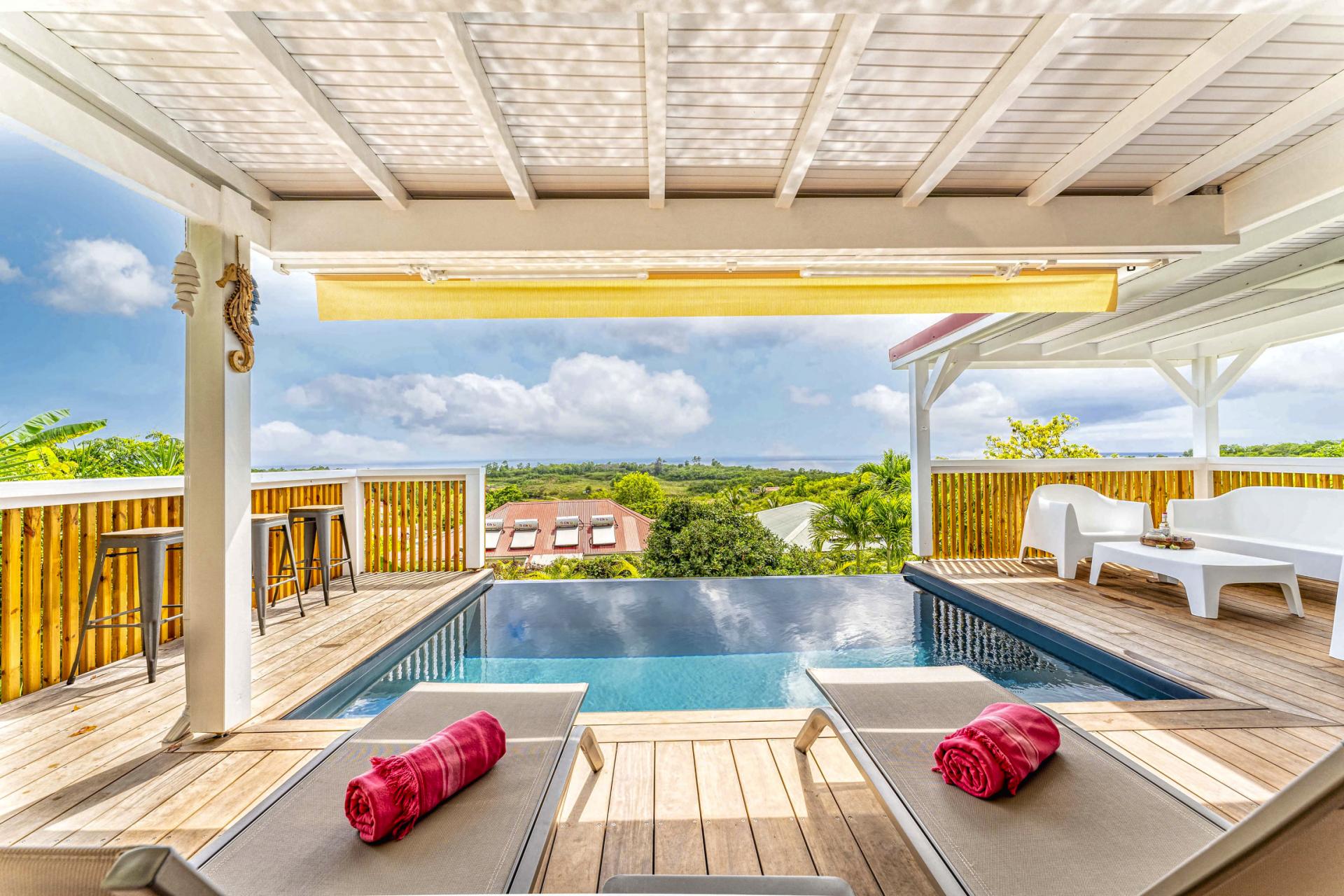 Location villa Grand Bourg Marie Galante_ Vue mer 