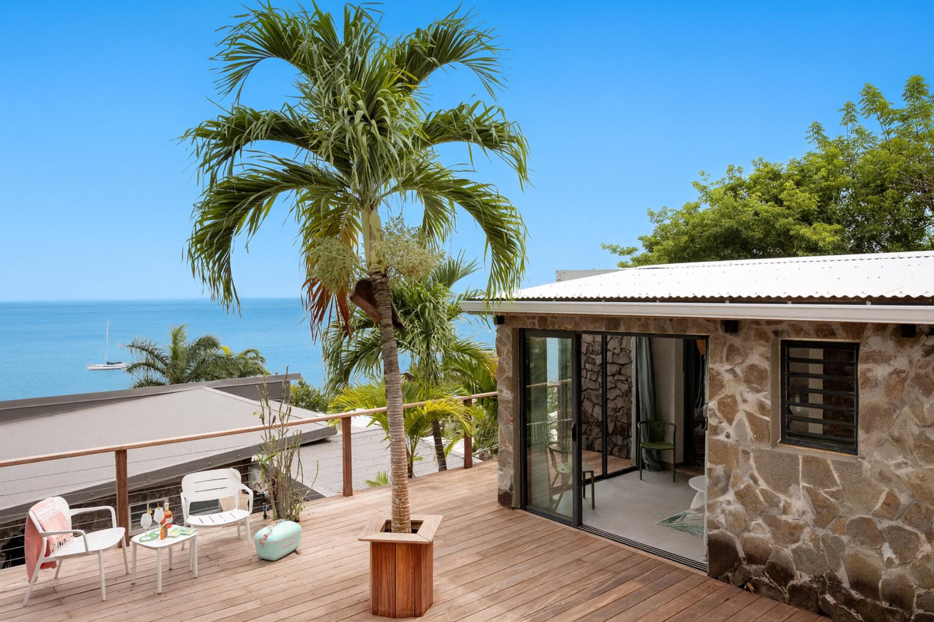 Location villa 7 chambres Anses Arlet Martinique - Terrasse bungalow ch 7