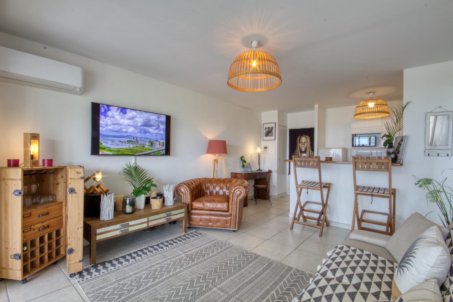 location appartement martinique vue mer 3 personnes - salon