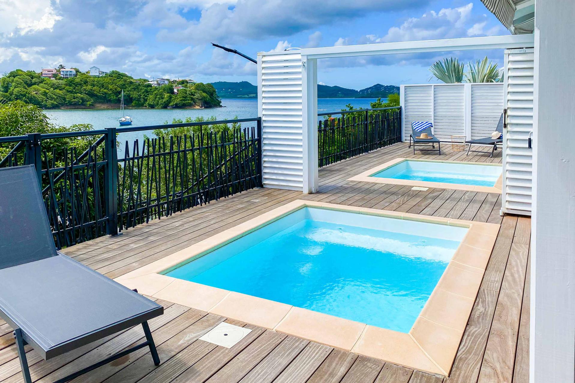 location de villa Martinique 5 personnes vue mer piscine