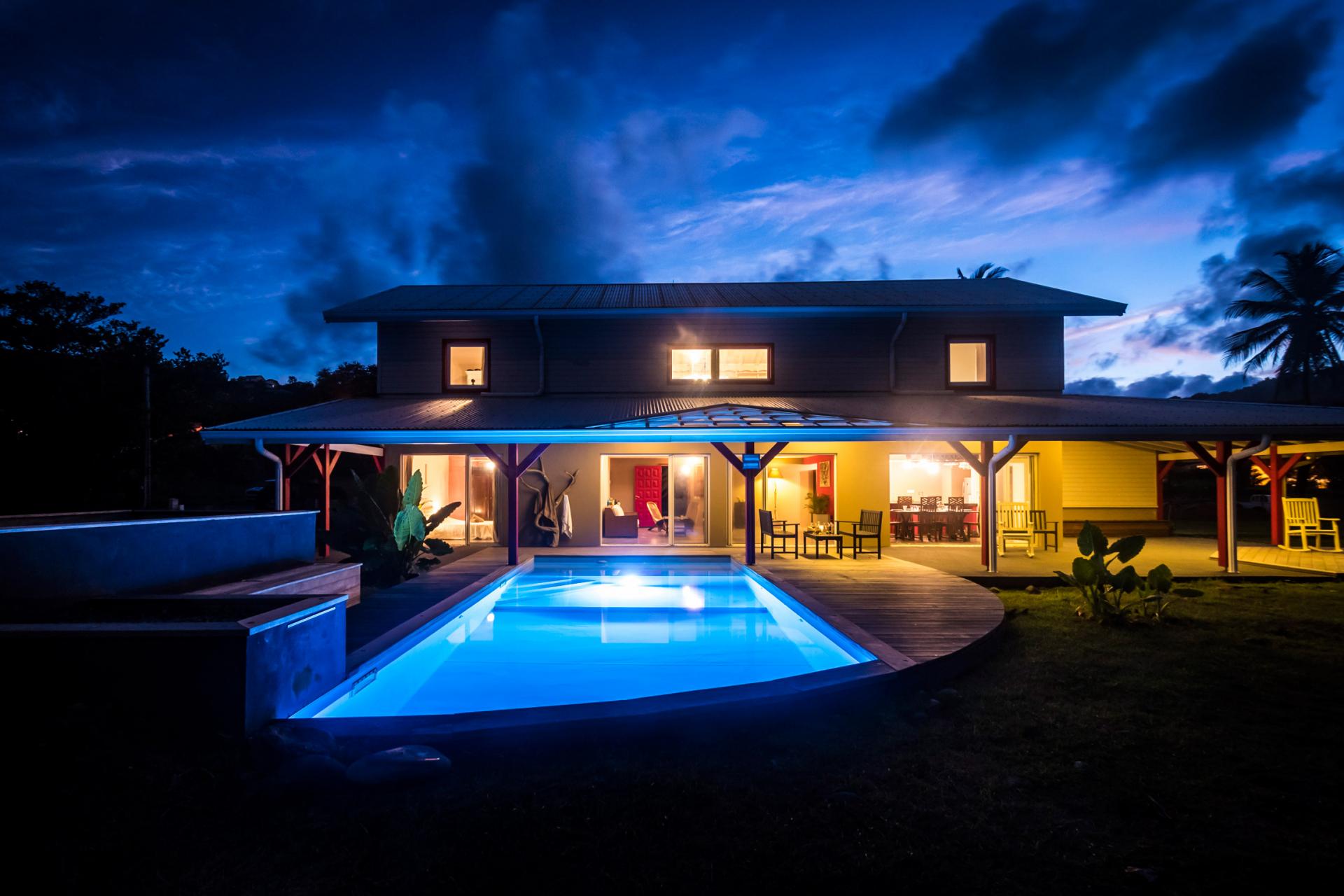Location Ecolodge Martinique - Vue de nuit