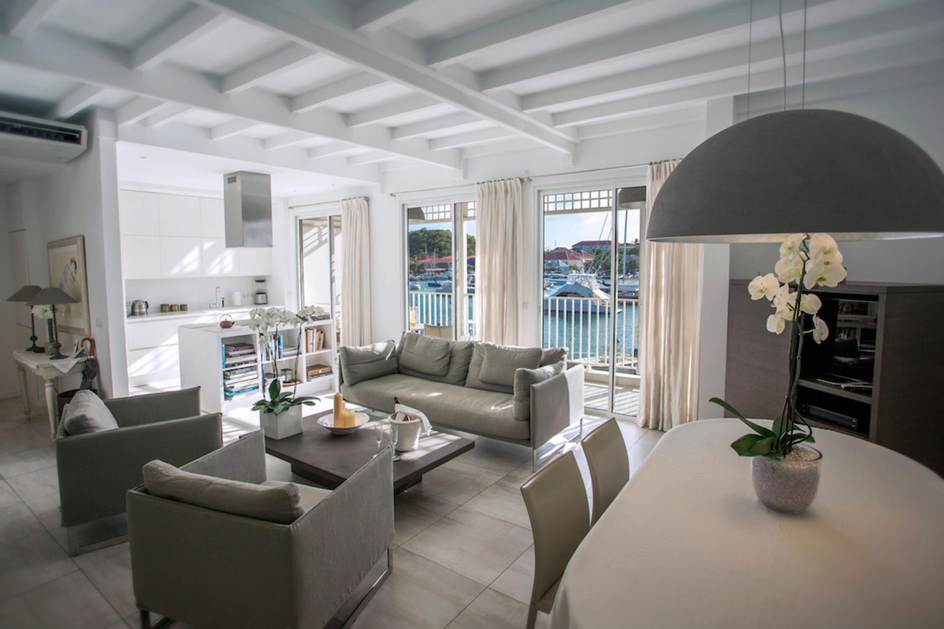 Location Appartement Gustavia - La pièce à vivre