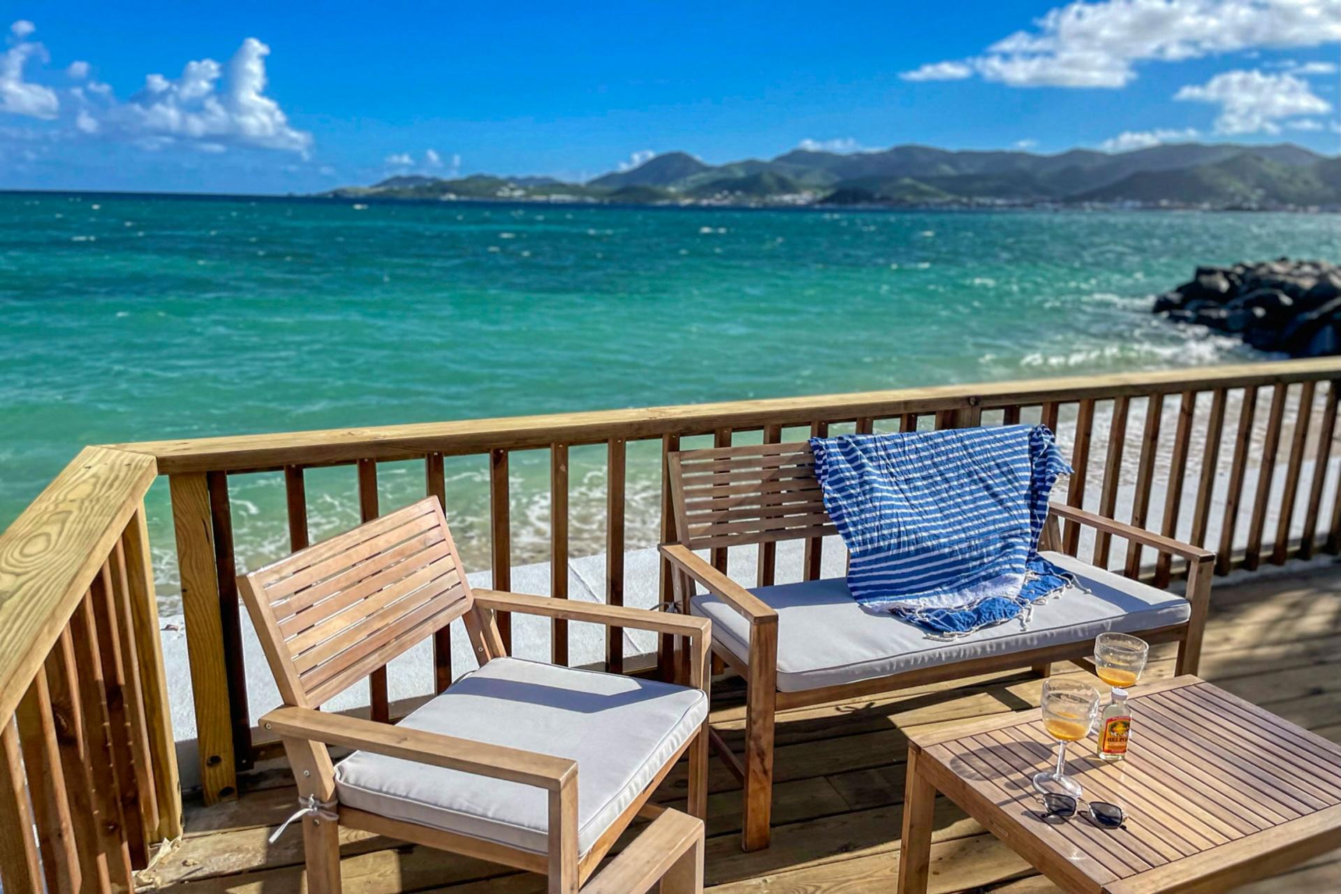 Location Cottage 2 chambres Baie Nettlé Saint Martin-patio-1