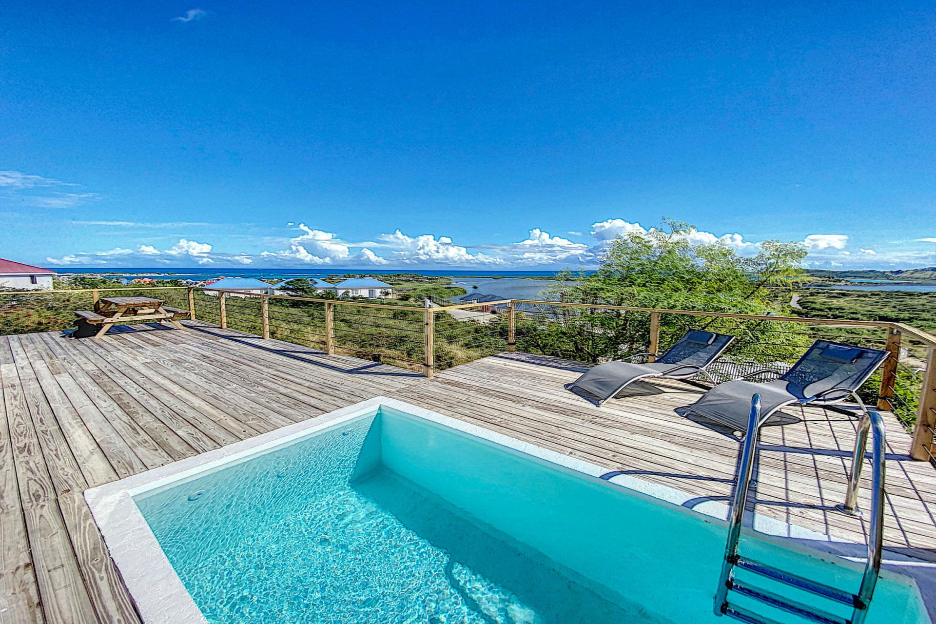 Location Villa 1 chambre Orient Bay St Martin-piscine-1