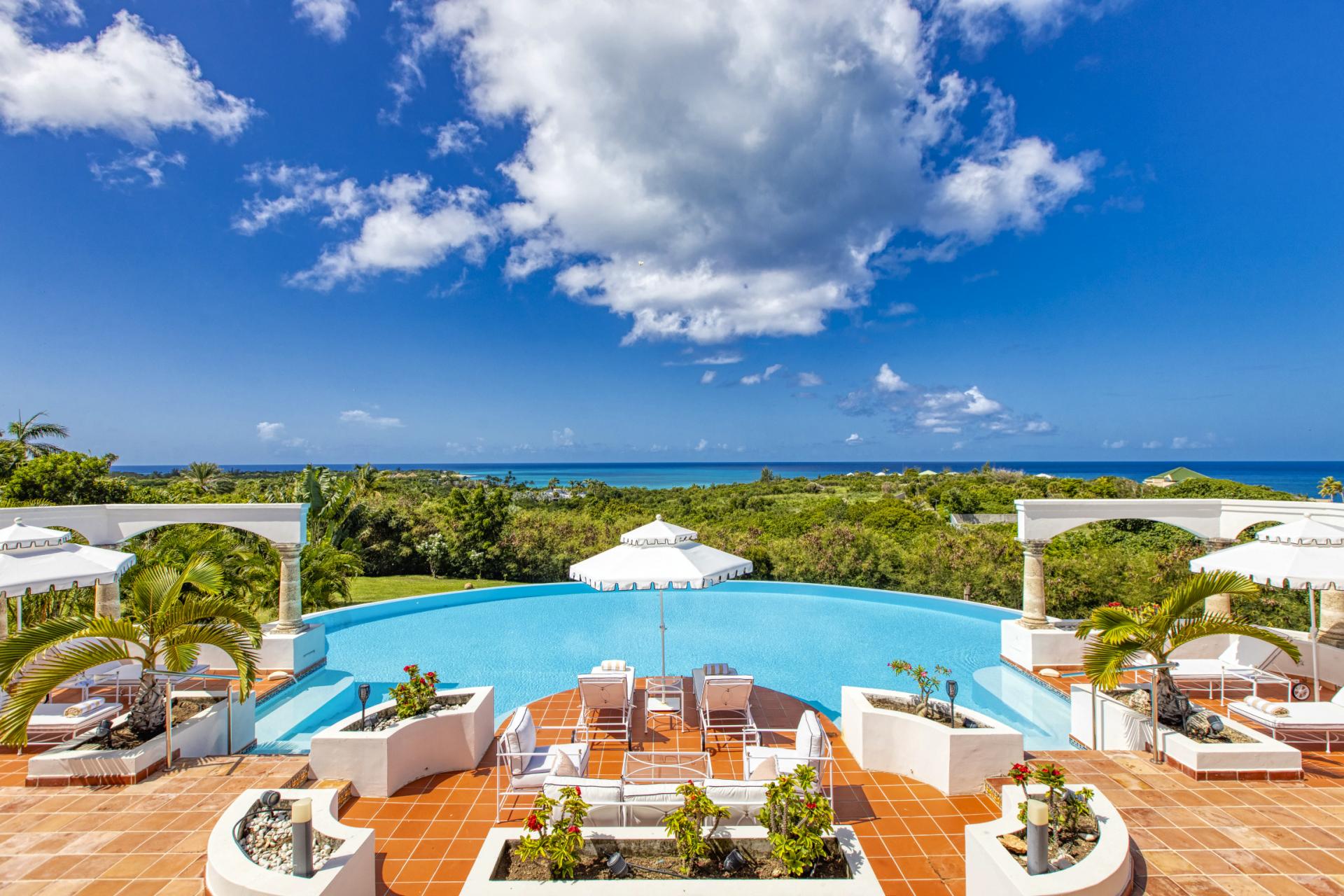 Location villa Saint Martin Terres Basses - Villa 4 chambres 8 personnes - villa vue mer et piscine - Baie aux Prunes