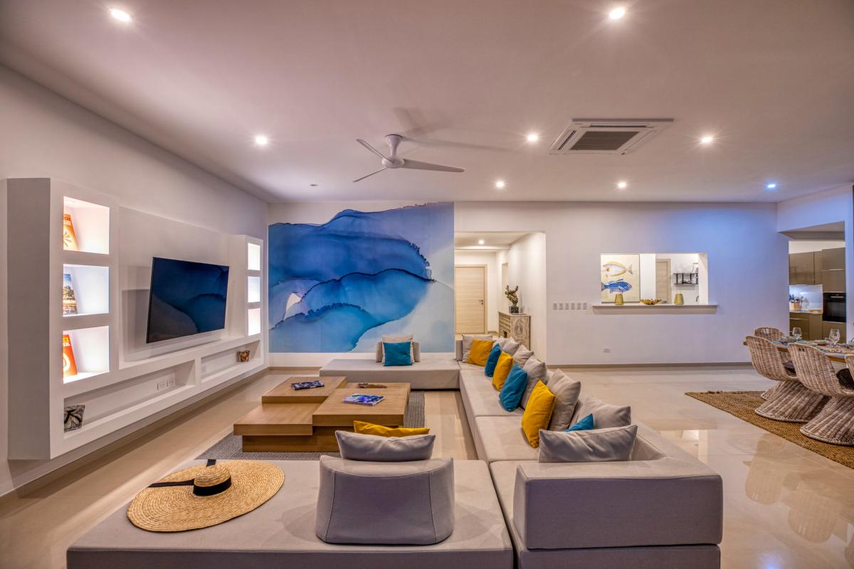 Location villa Alma 4 chambres 8 personnes avec piscine les pieds dans l'eau Beacon Hill Saint Martin