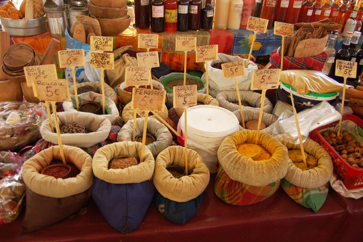 Spices in Sainte Anne market - Guadeloupe