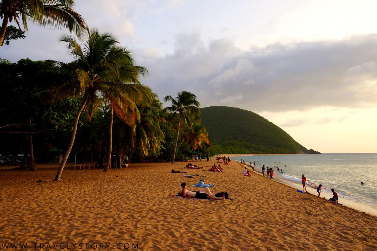 Plage de Grande Anse coucher de soleil