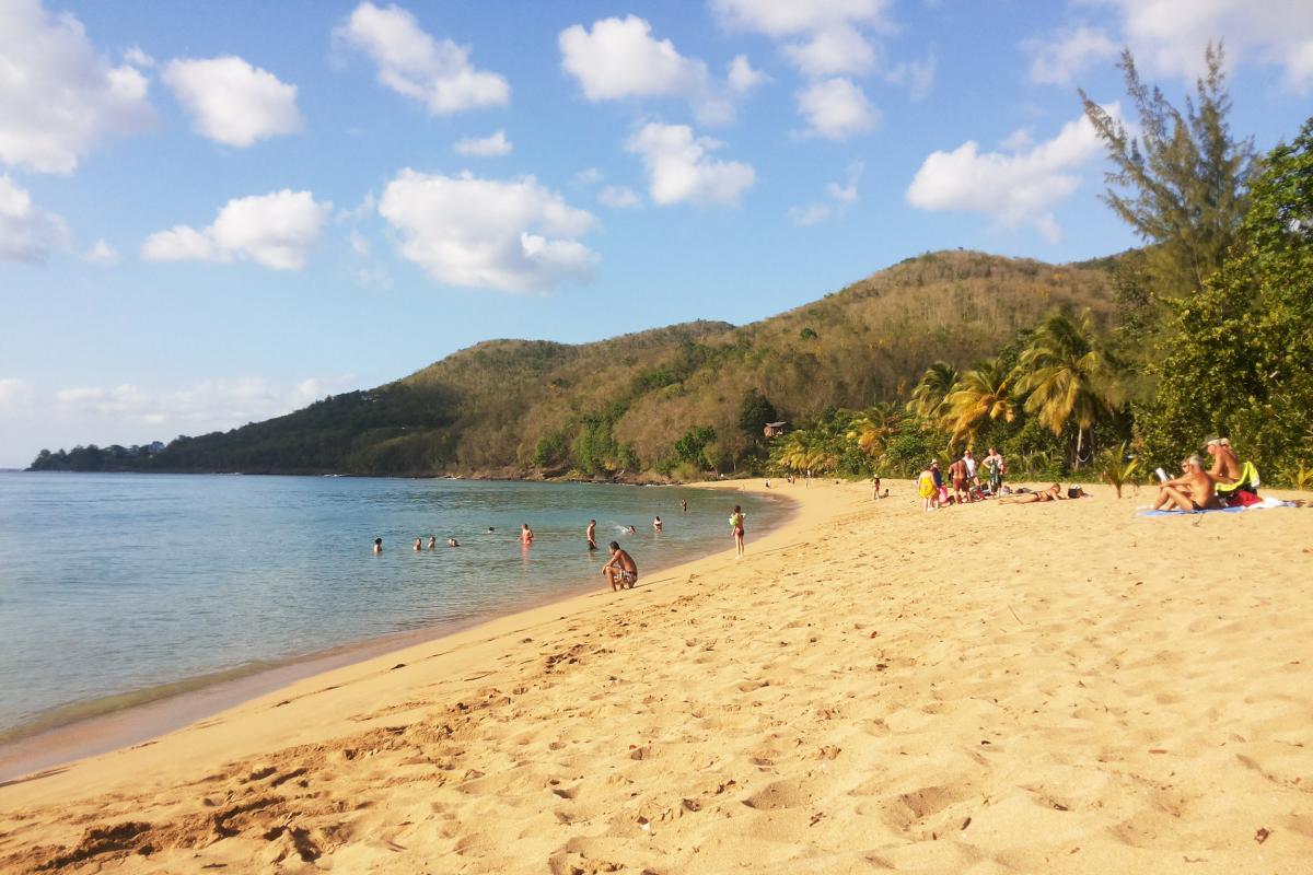 Grande Anse beach golden sand