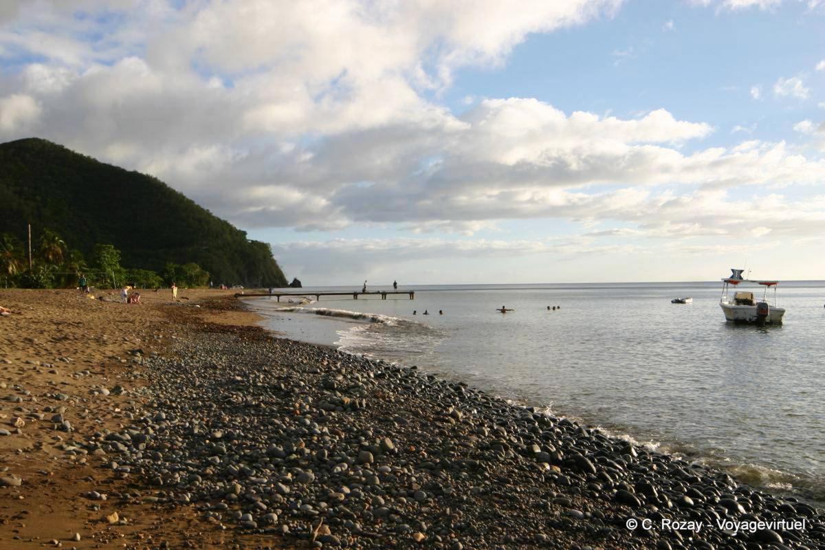 Plage d'Anse Caraïbe coucher de soleil