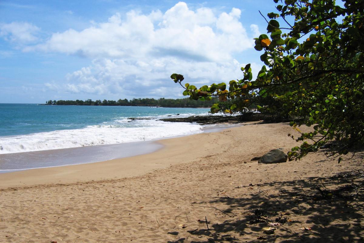 Grande Anse Beach, Trois Rivières - volcanic sand