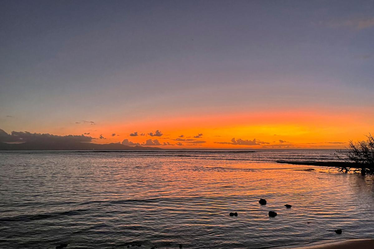 Plage du souffleur coucher du soleil