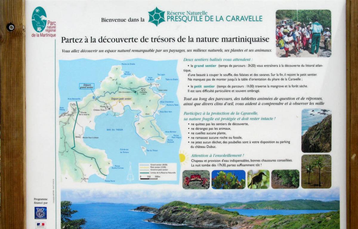 Carte au depart de la Caravelle