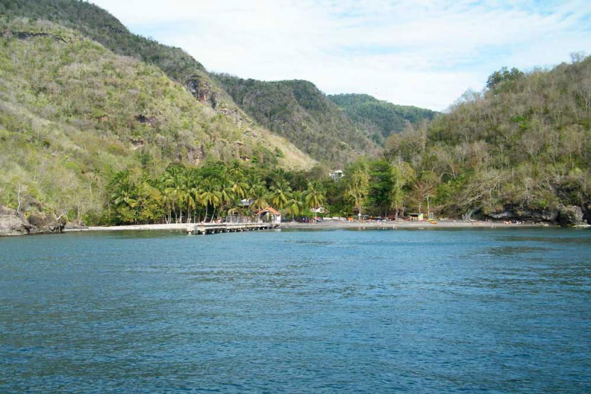 Anse Noir vue du mouillage