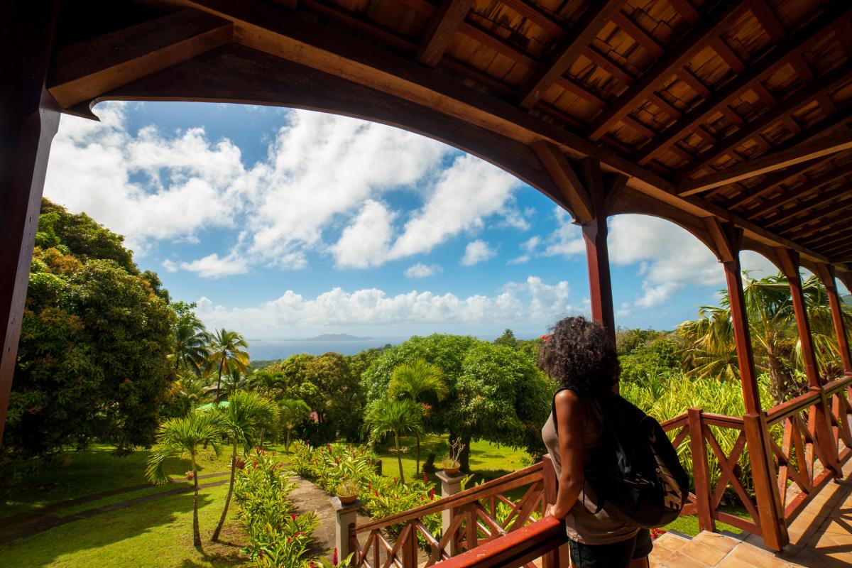 Le Jardin Malanga Guadeloupe - Terrasse vue jardin et mer