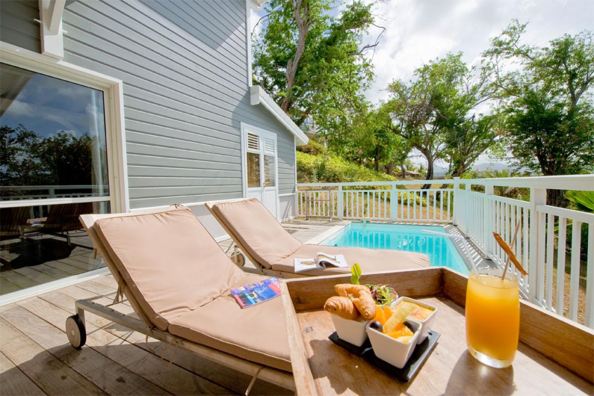 Terrasse et piscine duplex