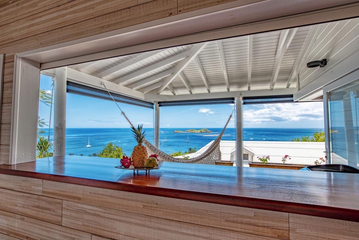 Villa Bouillante Guadeloupe__vue depuis cuisine