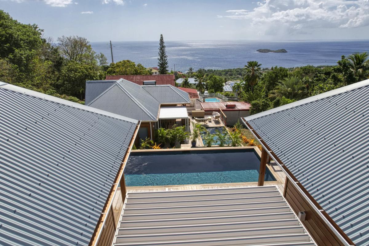 Location Villa 3 chambres Bouillante Guadeloupe-vue mer
