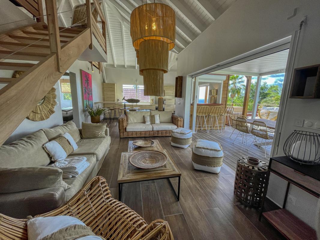 Location Villa 2 chambres Bouillante Guadeloupe-salon