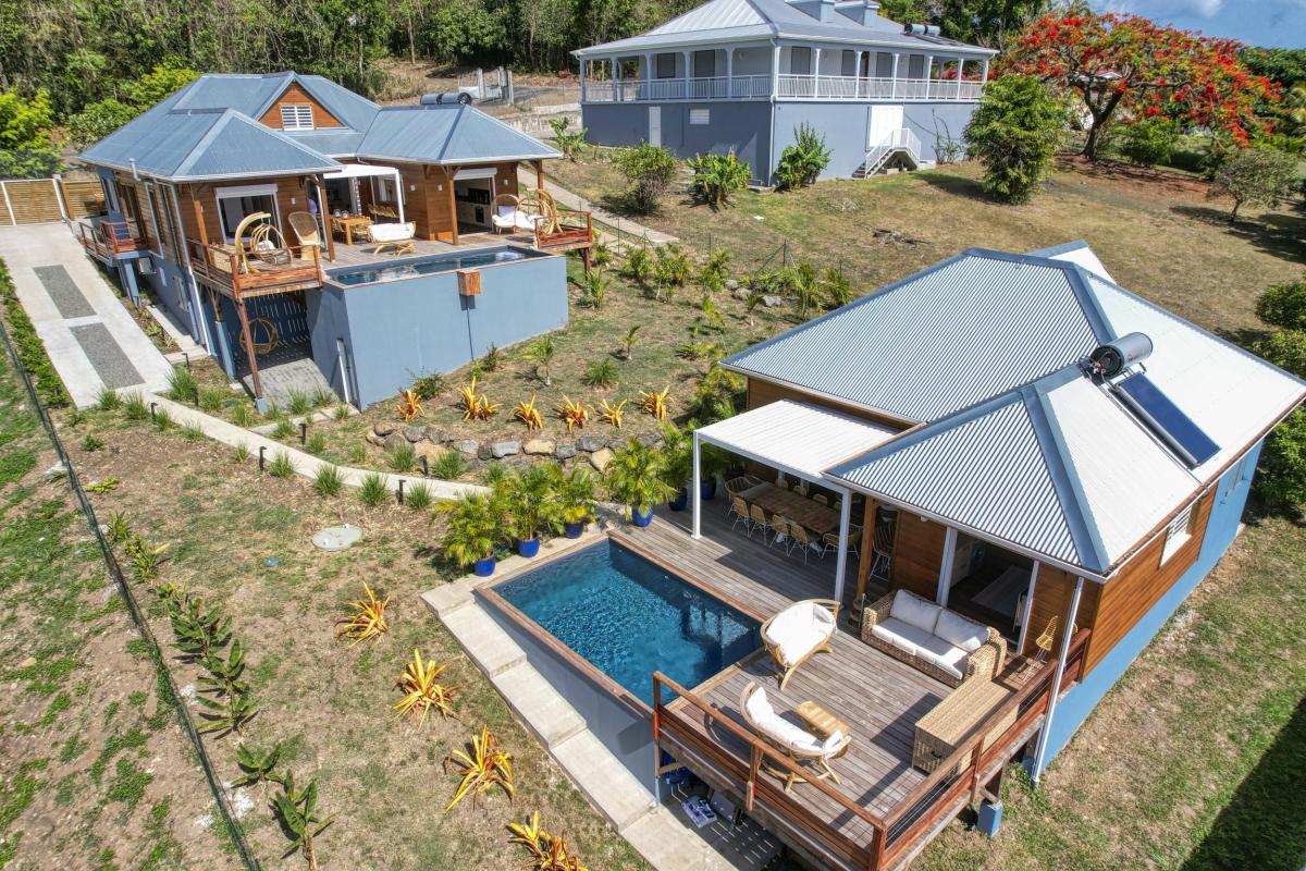 Location Villa 2 chambres Bouillante Guadeloupe-vue du ciel