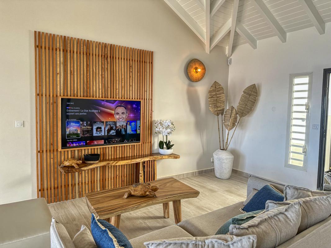 A louer villa face Ilets Pigeon Bouillante Guadeloupe_ Salon 
