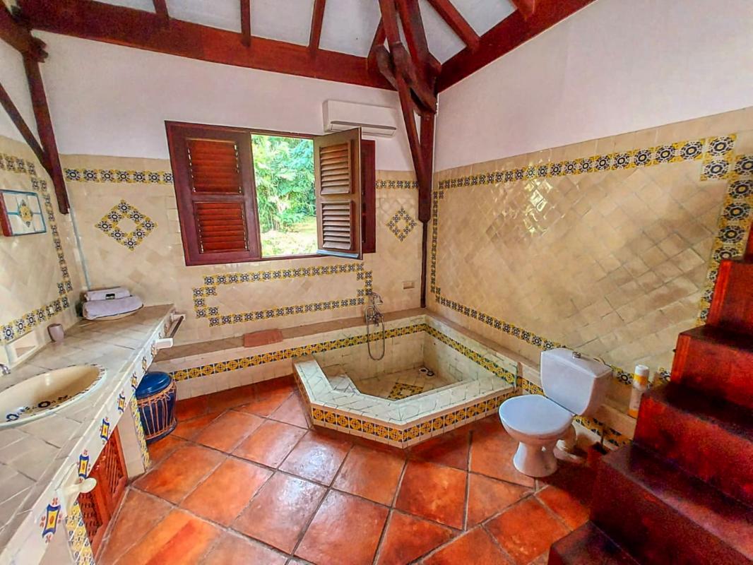 Location villa coluche pour 11 personnes avec vue mer dans jardin botanique deshaies guadeloupe