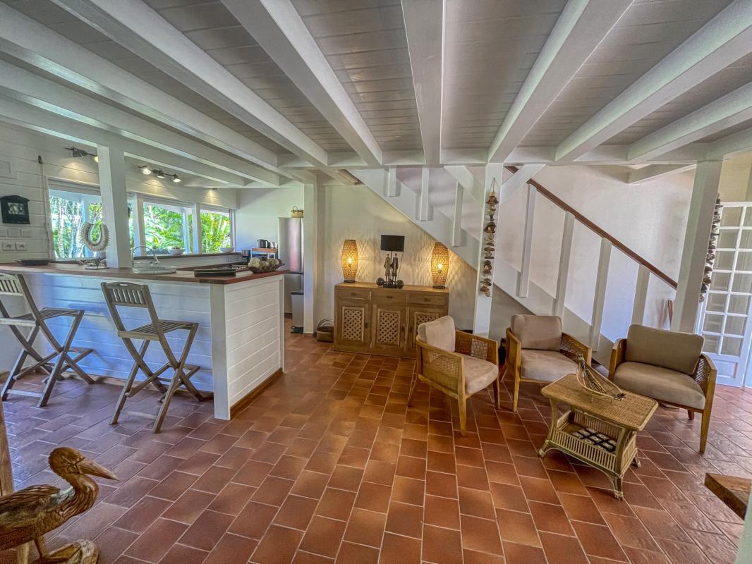 Location Villa 12 personnes Deshaies Guadeloupe-séjour