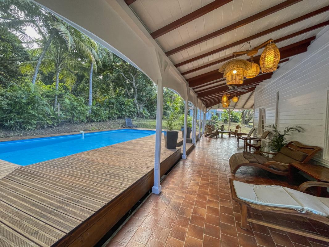 Location Villa 12 personnes Deshaies Guadeloupe-terrasse