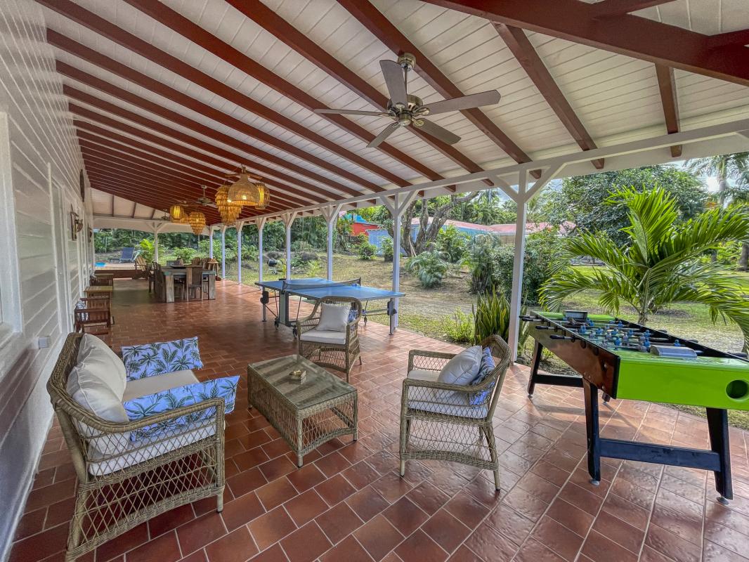 Location Villa 12 personnes Deshaies Guadeloupe-terrasse