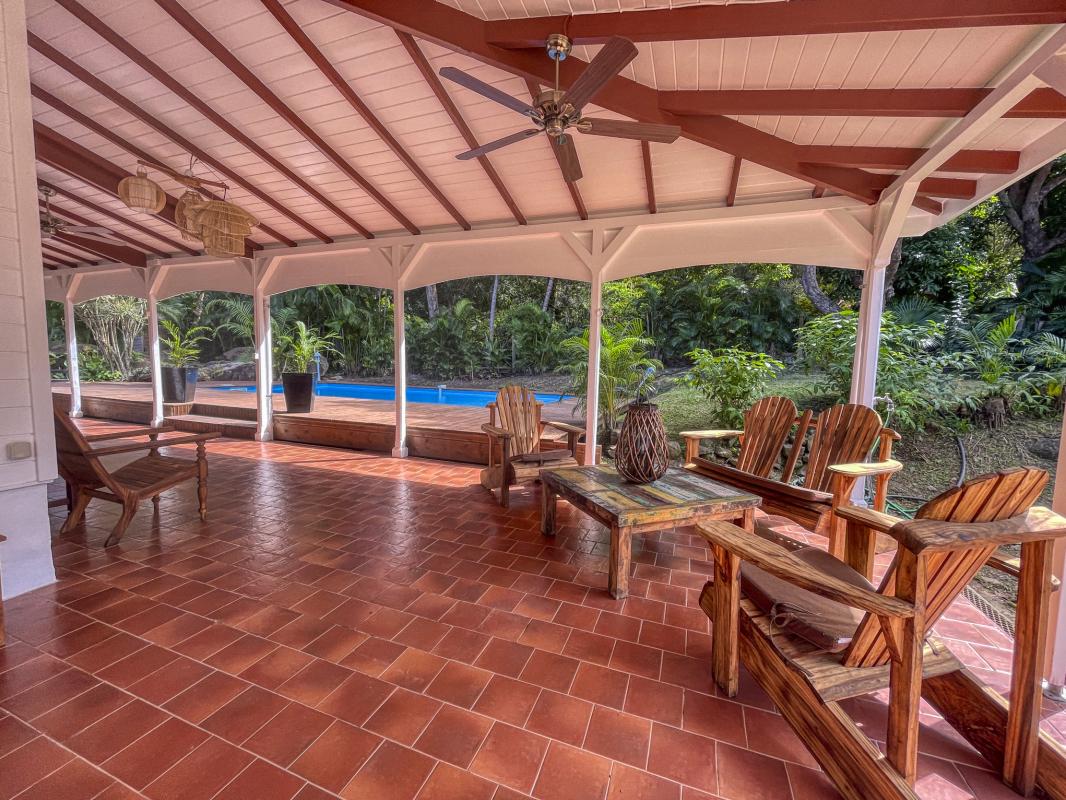 Location Villa 12 personnes Deshaies Guadeloupe-terrasse