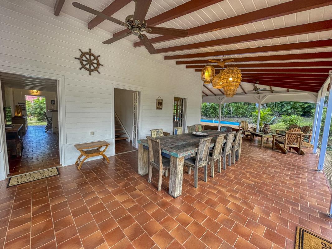 Location Villa 12 personnes Deshaies Guadeloupe-terrasse