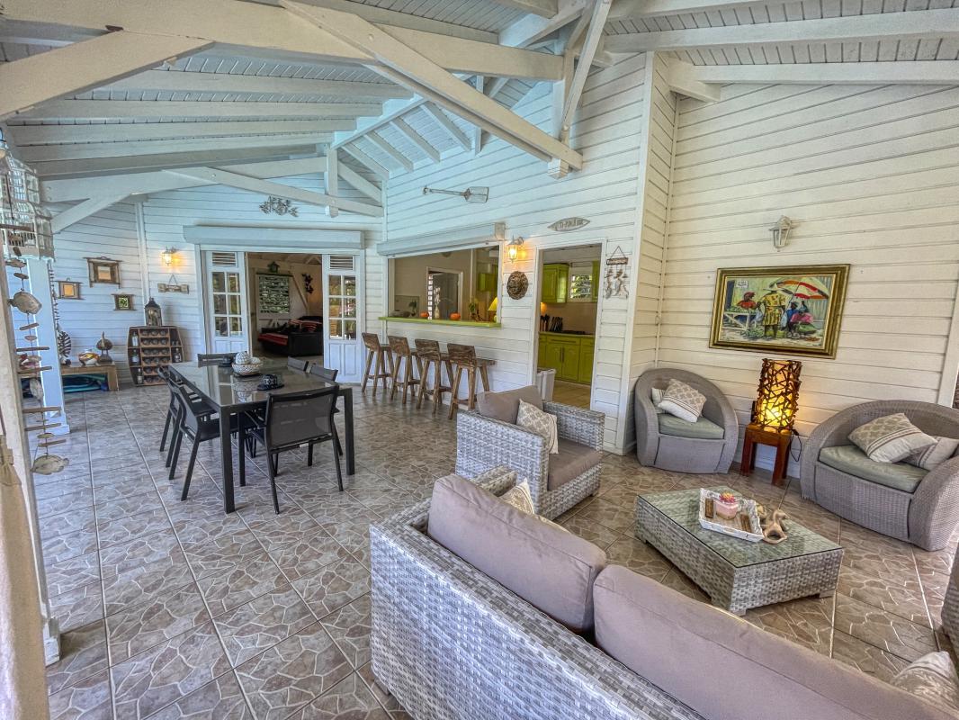 Location Villa 6 personnes Deshaies Guadeloupe-salon exterieur