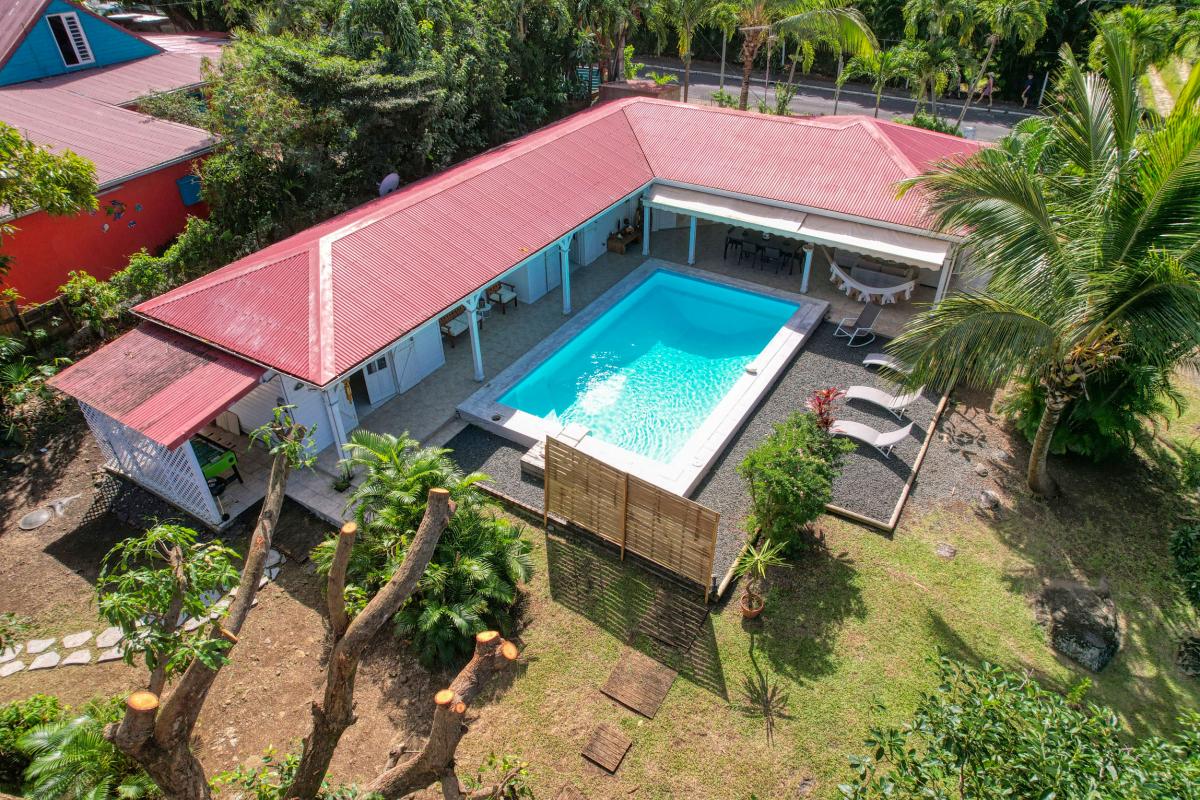 Location Villa 6 personnes Deshaies Guadeloupe-vue hauteur