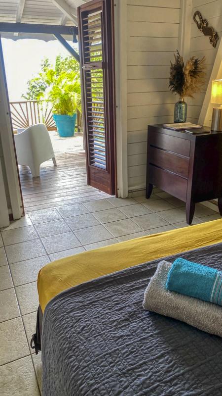 A louer villa Deshaies Guadeloupe Chambre parentale