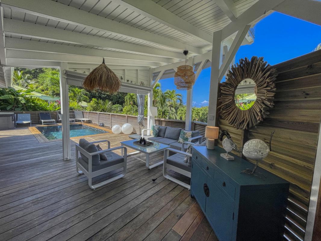 Location Villa 3 chambres Deshaies Guadeloupe-coin salon