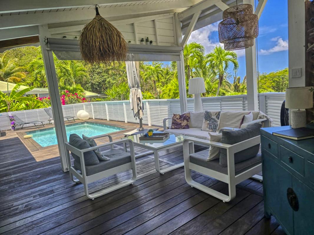 Location Villa 3 chambres Deshaies Guadeloupe-coin salon