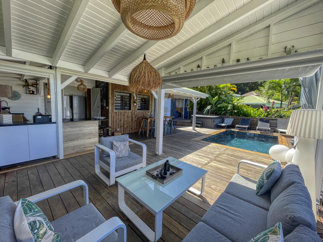 Location Villa 3 chambres Deshaies Guadeloupe-coin salon