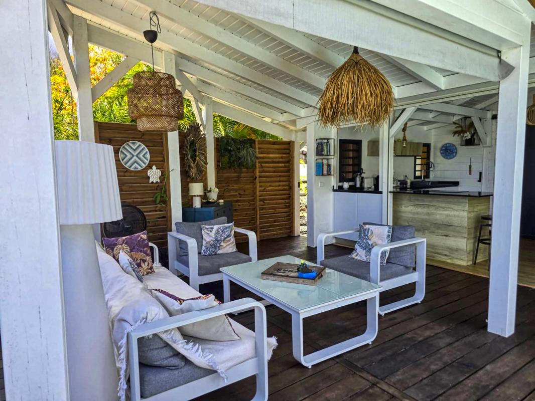 Location Villa 3 chambres Deshaies Guadeloupe-coin salon