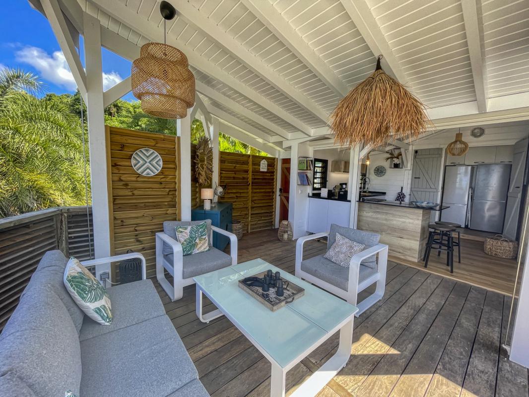 Location Villa 3 chambres Deshaies Guadeloupe-coin salon