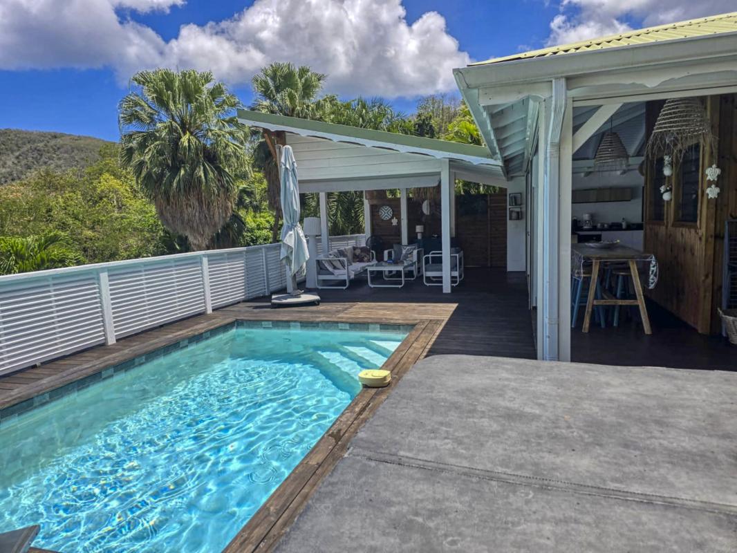 Location Villa 3 chambres Deshaies Guadeloupe-piscine