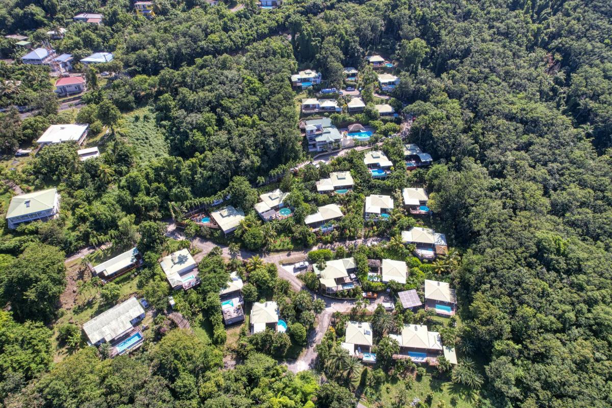 Location Villa 3 chambres Deshaies Guadeloupe-vue hauteur