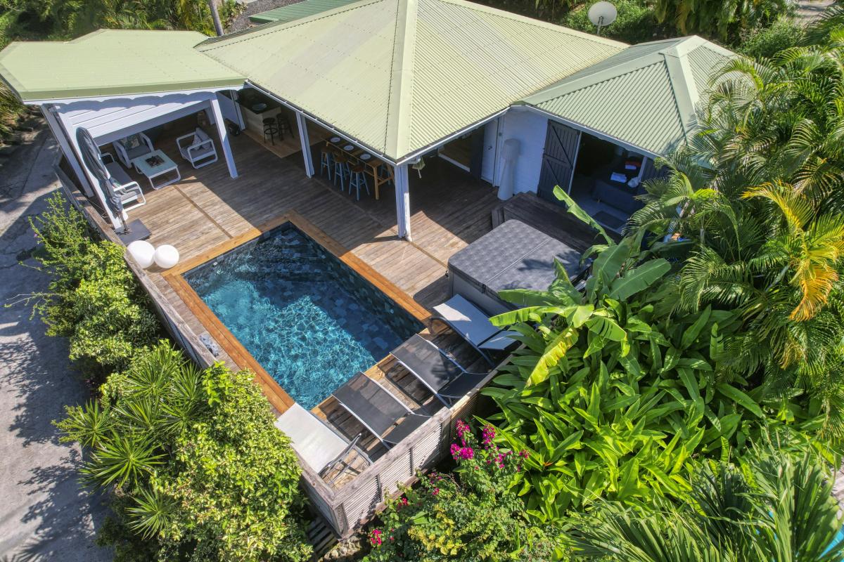 Location Villa 3 chambres Deshaies Guadeloupe-vue hauteur