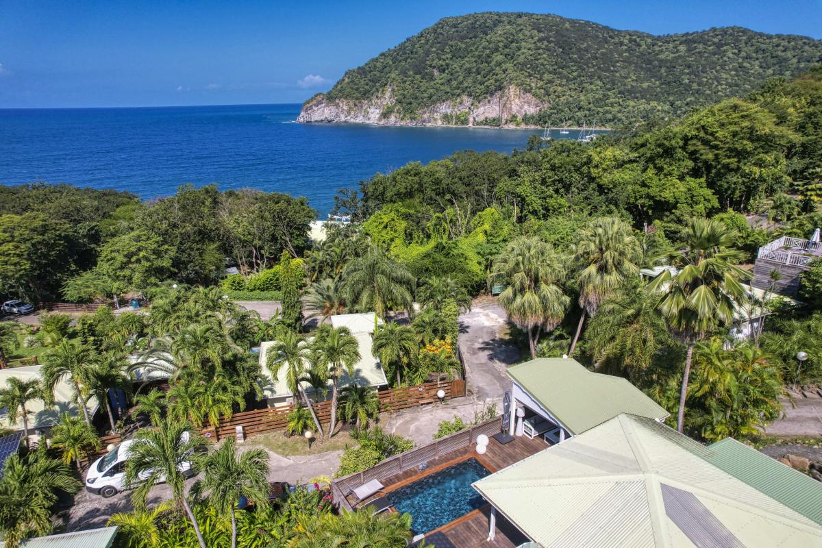 Location Villa 3 chambres Deshaies Guadeloupe-vue hauteur