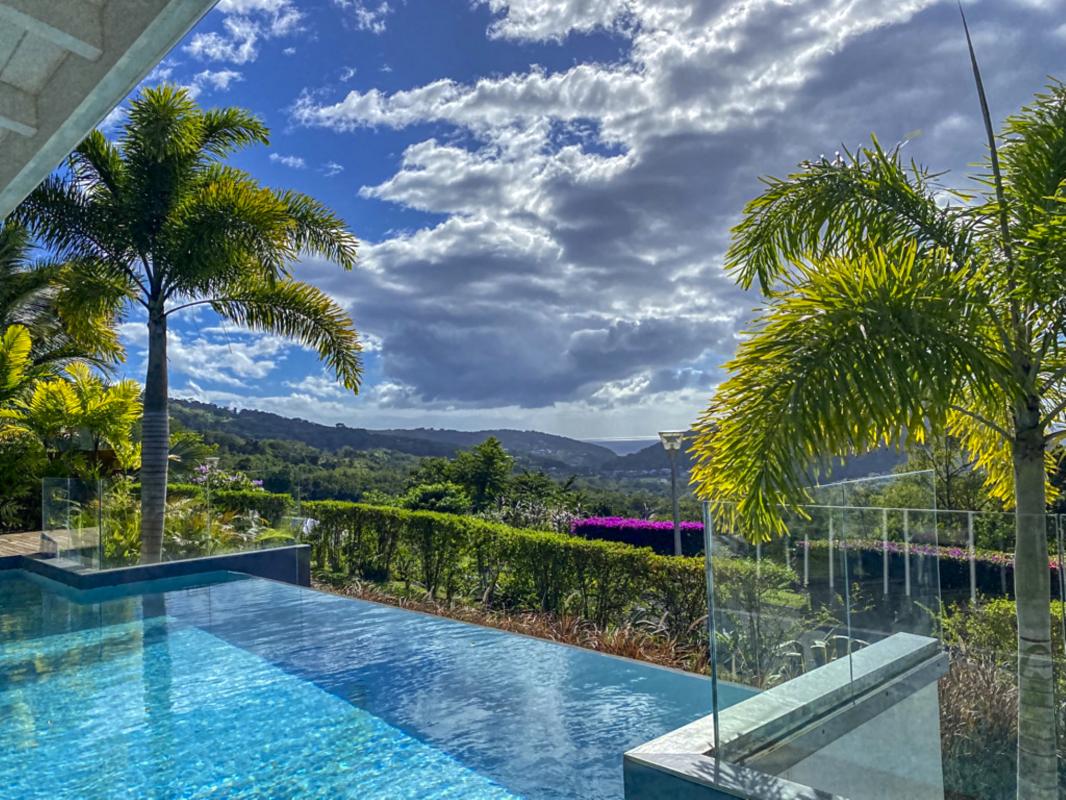 Villa à louer en Guadeloupe piscine et vue mer - Vue mer depuis la terrasse