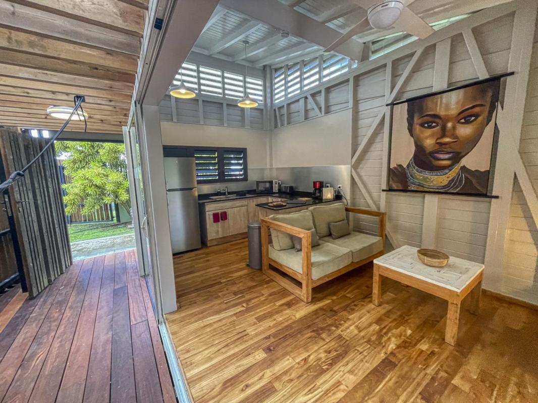 Villa à louer en Guadeloupe piscine et vue sur la mer - Salon