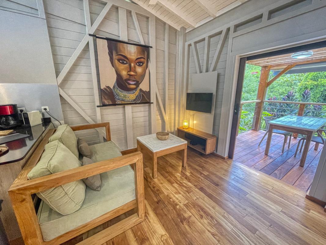 Villa à louer en Guadeloupe piscine et vue sur la mer - Salon
