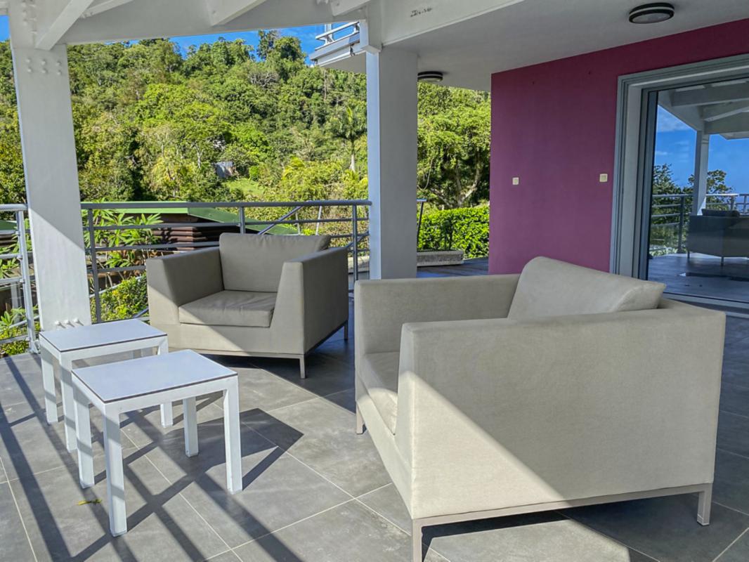 Villa à louer en Guadeloupe piscine et vue sur la mer - Terrasse