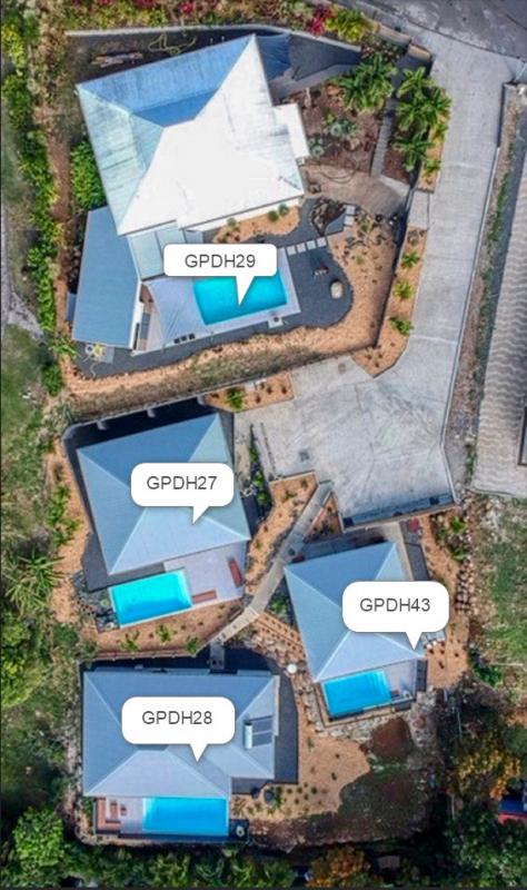Location villa piscine Deshaies Guadeloupe_ vue ensemble
