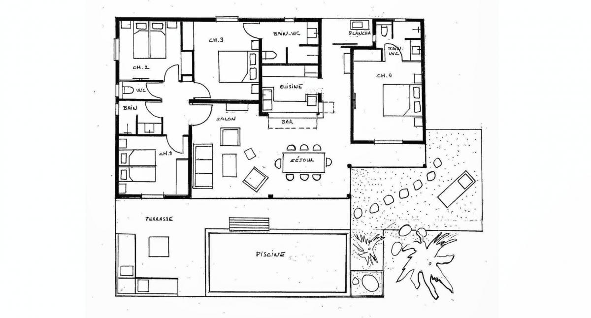 Location villa piscine Deshaies Guadeloupe_plan