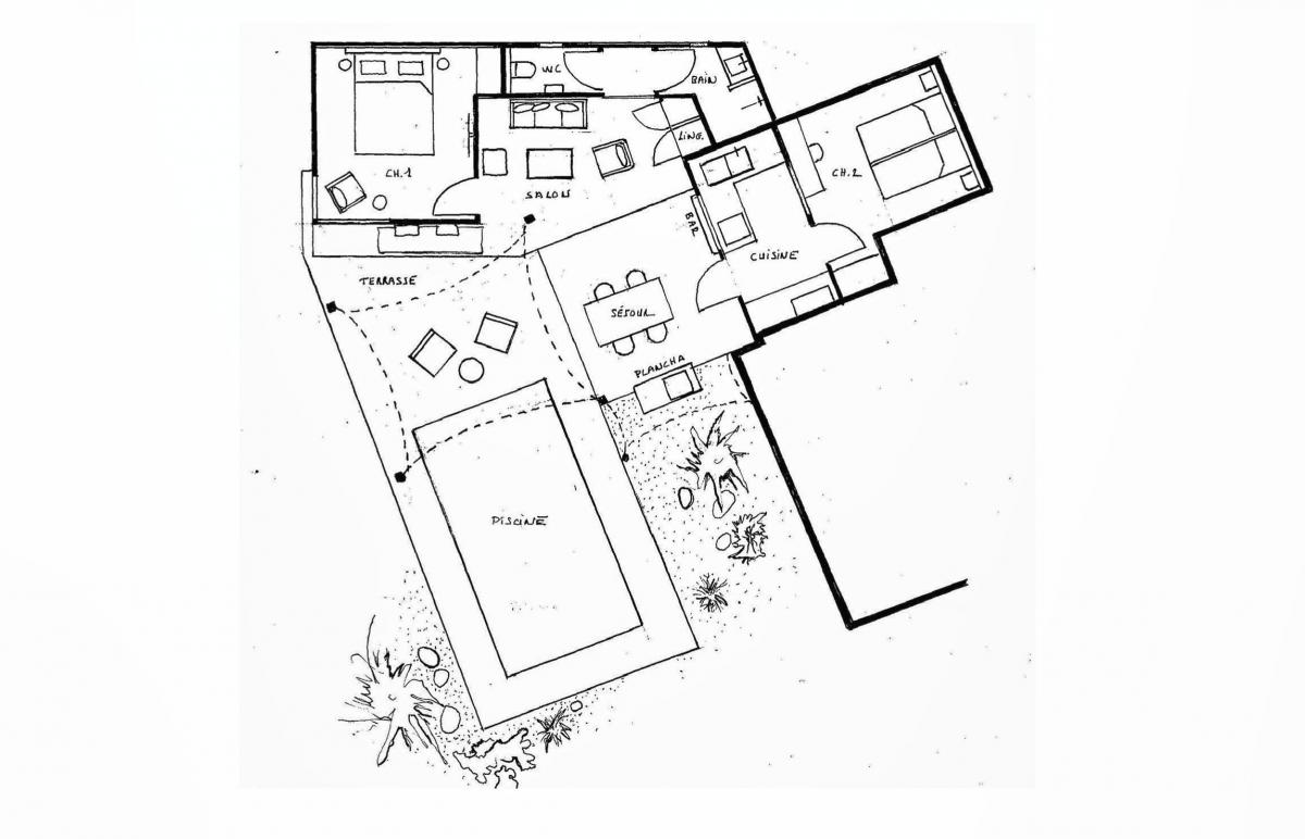 Location villa piscine Deshaies Guadeloupe_plan